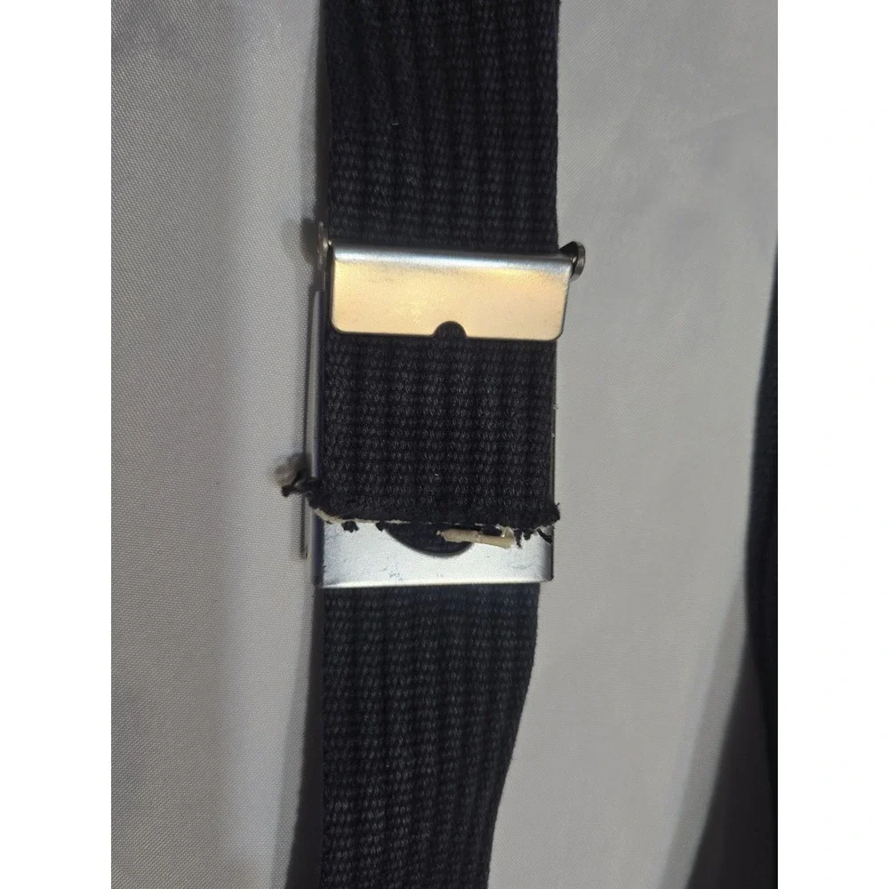 Dakine Canvas Black Belt With Silver Buckle Adjustable 43